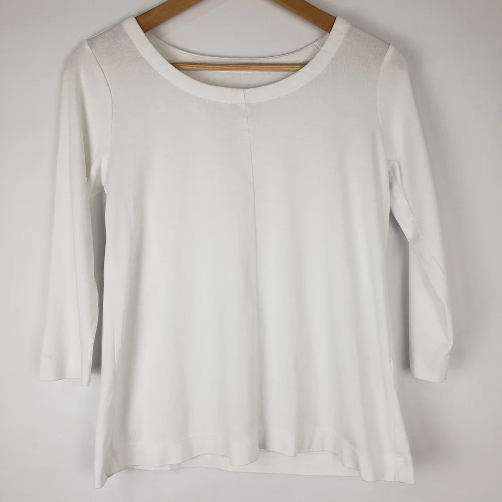 J. Jill Perfect Pima Seamed Tee - Picture 1 of 4
